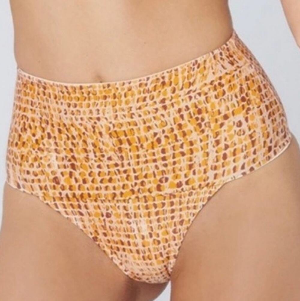 L*Space Desi Classic Bottom Bikini in Wild Bunch Orange Size Small NWT